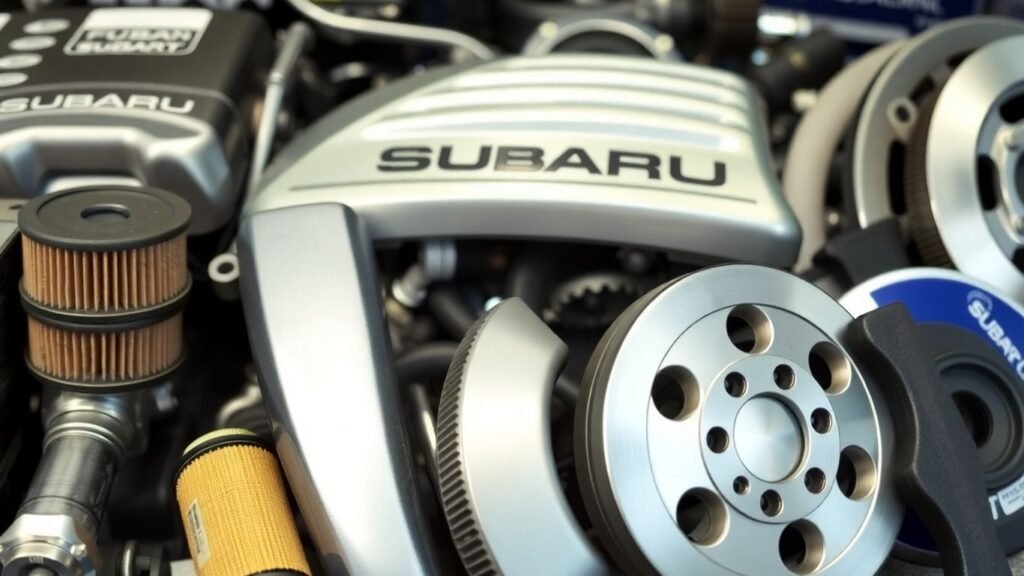 Genuine Subaru car parts displayed for online purchase.