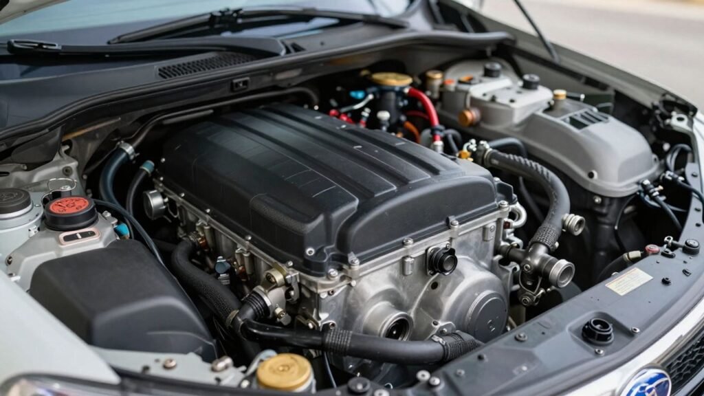 Subaru Forester engine close-up