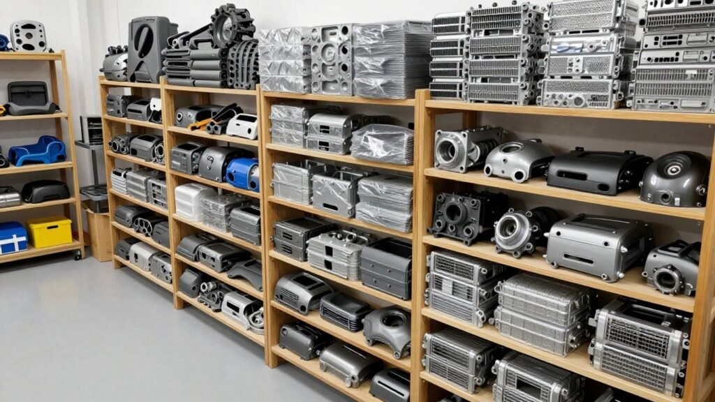 Genuine Subaru parts in a workshop